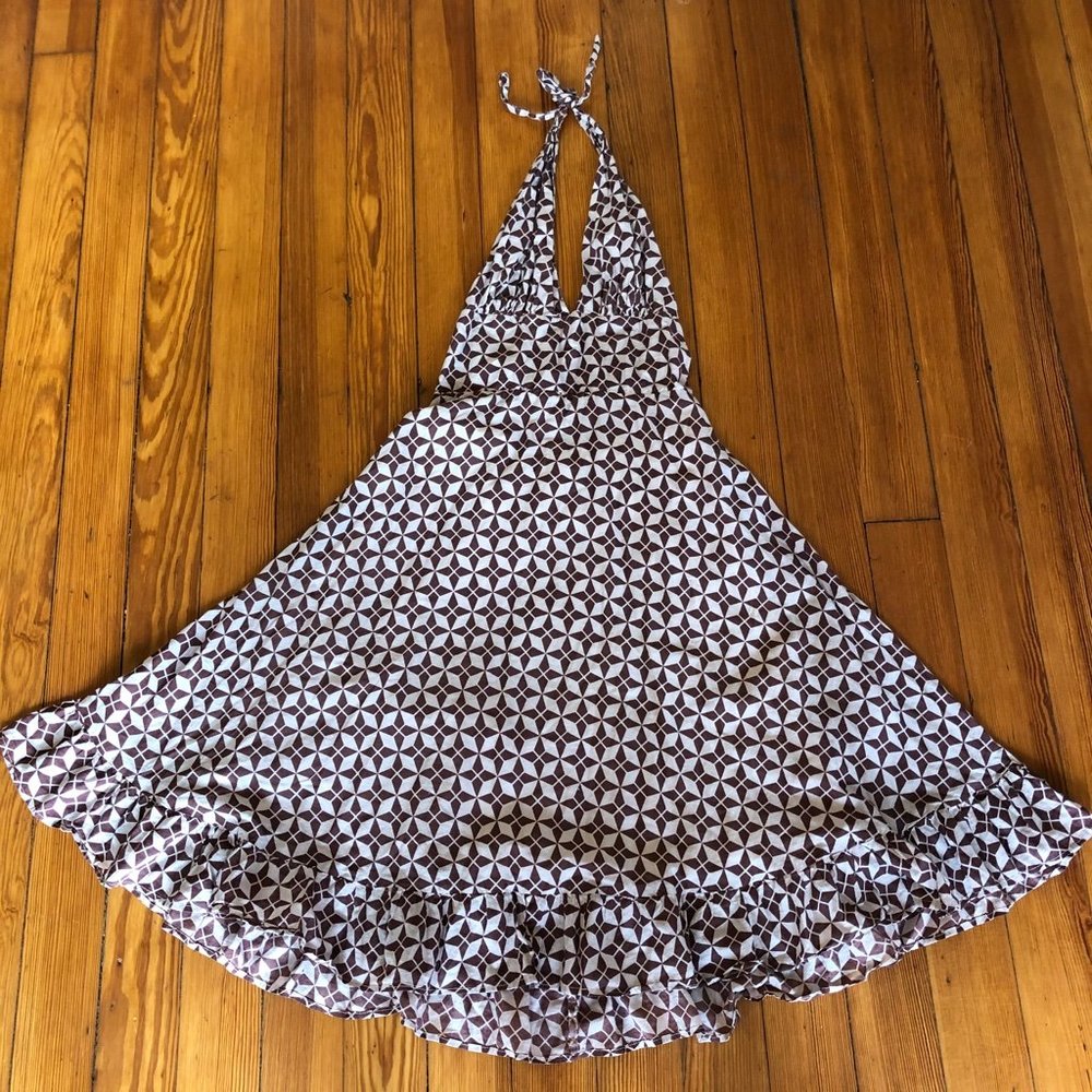 Geometric Halter Dress
